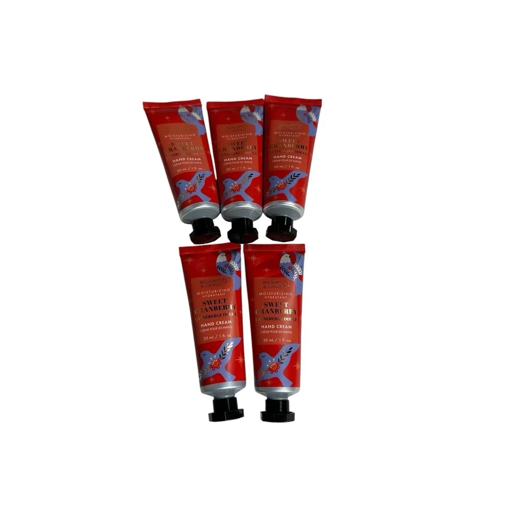 NEW brompton‎ & langley hand creams 1 oz lot of 5 SWEET CRANBERRY